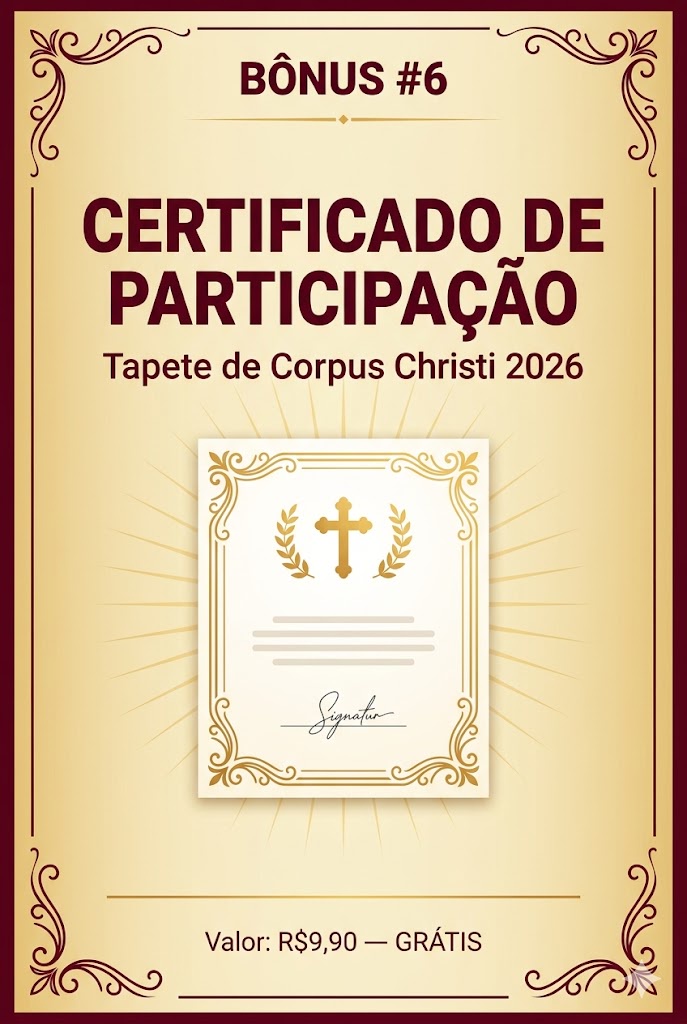 Bônus 6 - Certificado de Participação